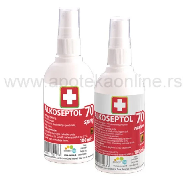 ALKOSEPTOL 70% SPREJ - Online Apoteka ALKOSEPTOL 70% SPREJ