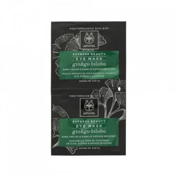 APIVITA EXPRESS BEAUTY MASKA ZA ZONU OKO OKA GINKGO BILOBA 2X2ML APIVITA EXPRESS BEAUTY MASKA ZA ZONU OKO OKA GINKGO BILOBA 2X2ML