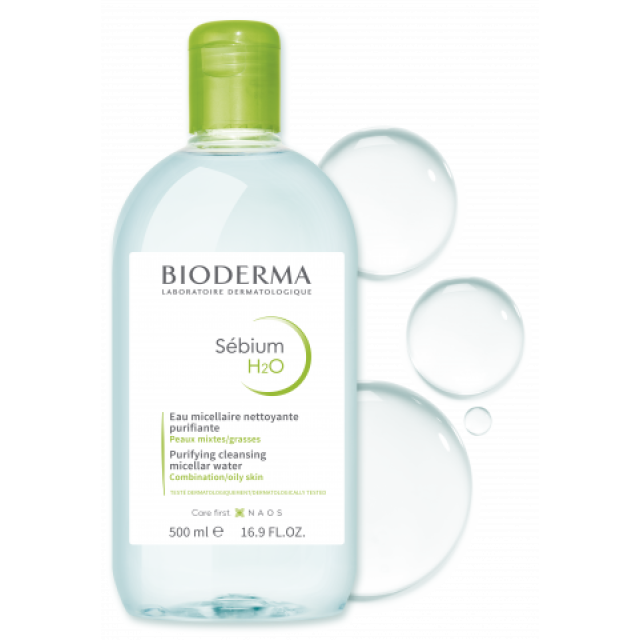 BIODERMA SEBIUM H2O MICELARNI RASTVOR ZA MEŠOVITU KOŽU 500ML