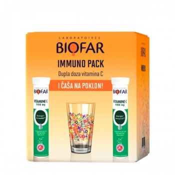 BIOFAR VITAMIN C 1000mg 2x20 ŠUMEĆIH TABLETA + POKLON BIOFAR ČAŠA