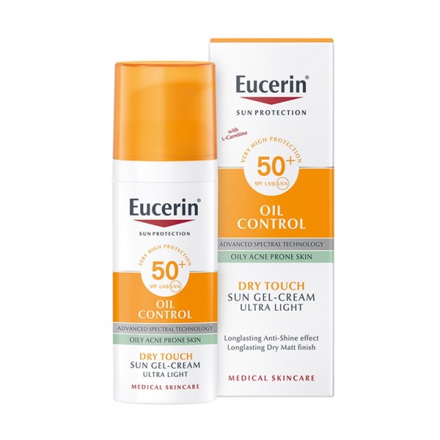 EUCERIN SUN GEL KREM ZA LICE ZA MASNU KOŽU SPF50+ 50ML