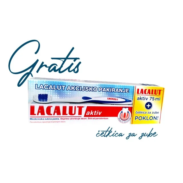 LACALUT AKTIV PASTA ZA ZUBE PLUS PLAVA ČETKICA GRATIS - Online Apoteka LACALUT AKTIV PASTA ZA ZUBE PLUS PLAVA ČETKICA GRATIS