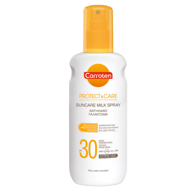 CARROTEN MLEKO ZA ZAŠTITU OD SUNCA U SPREJU SPF30 200ML - Online Apoteka CARROTEN MLEKO ZA ZAŠTITU OD SUNCA U SPREJU SPF30 200ML