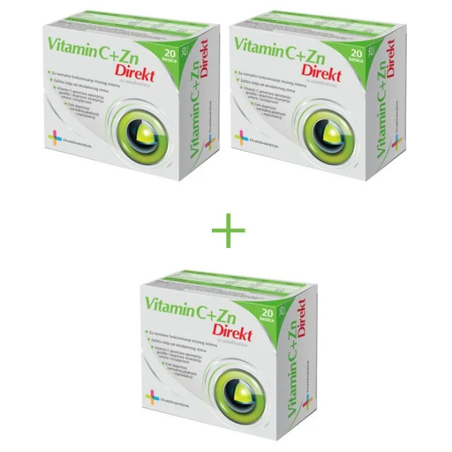 VITAMIN C + ZN DIREKT 2+1 - Online Apoteka VITAMIN C + ZN DIREKT 2+1