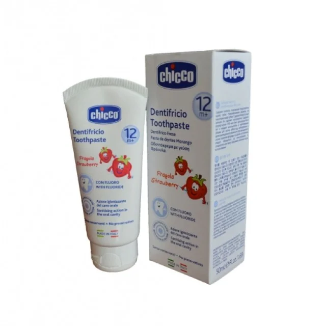 CHICCO PASTA ZA ZUBE UKUS JAGODE - Online Apoteka CHICCO PASTA ZA ZUBE UKUS JAGODE
