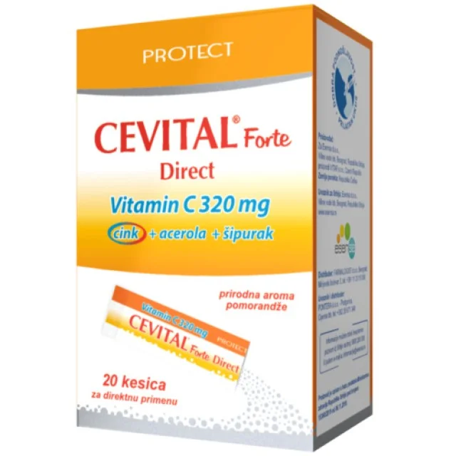 CEVITAL FORTE DIRECT CINK+VITAMIN C - Online Apoteka CEVITAL FORTE DIRECT CINK+VITAMIN C
