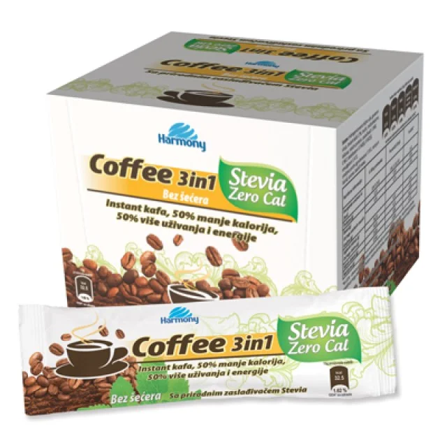 HARMONY STEVIA ZERO CAL COFFEE 3IN1 - Online Apoteka HARMONY STEVIA ZERO CAL COFFEE 3IN1