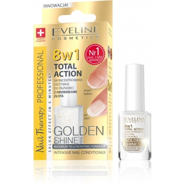 EVELINE TOTAL ACTION LAK ZA NOKTE GOLDEN SHINE - Online Apoteka EVELINE TOTAL ACTION LAK ZA NOKTE GOLDEN SHINE