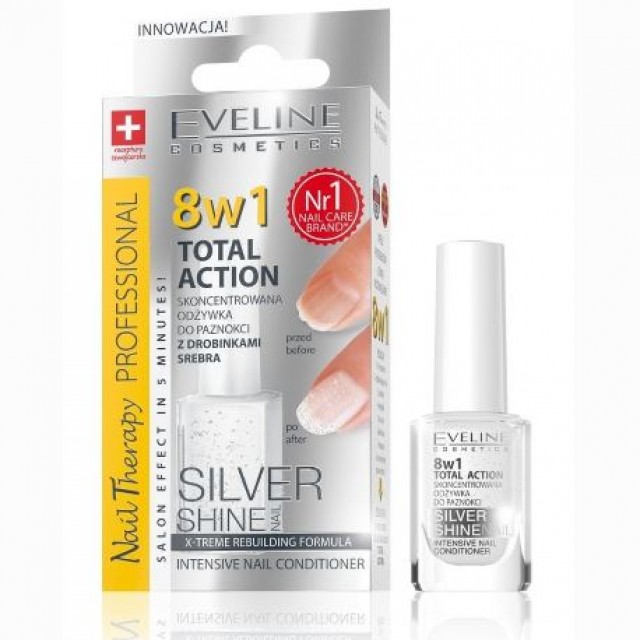 EVELINE TOTAL ACTION LAK ZA NOKTE SILVER SHINE - Online Apoteka EVELINE TOTAL ACTION LAK ZA NOKTE SILVER SHINE