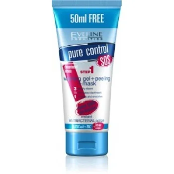 EVELINE PURE CONTROL GEL ZA DUBINSKO ČIŠĆENJE LICA 3u1
