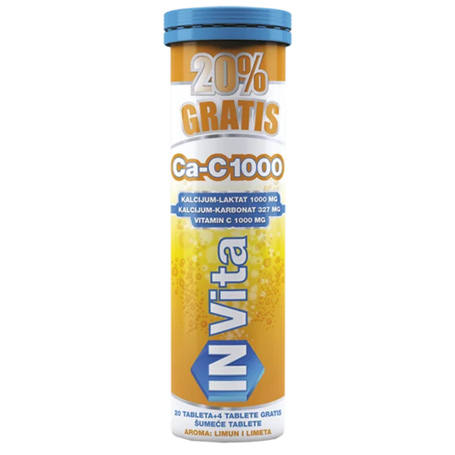 IN VITA KALCIJUM+VITAMIN C  ŠUMEĆE TABLETE
