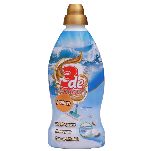 3DE PLATINUM TEČNOST ZA PODOVE 1000 ML - SVEŽINA MORA - Online Apoteka 3DE PLATINUM TEČNOST ZA PODOVE 1000 ML - SVEŽINA MORA