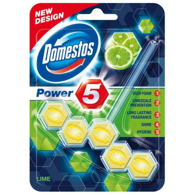 DOMESTOS POWER 5 WC KUGLICE LIME 55GR - Online Apoteka DOMESTOS POWER 5 WC KUGLICE LIME 55GR