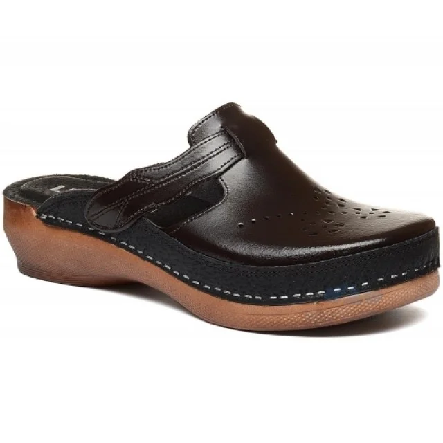 LEON ŽENSKE KLOMPE PU156 BRAON