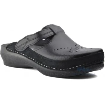 LEON ŽENSKE KLOMPE PU156 CRNE