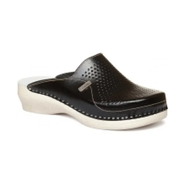 LEON ŽENSKE KLOMPE PU115 CRNE