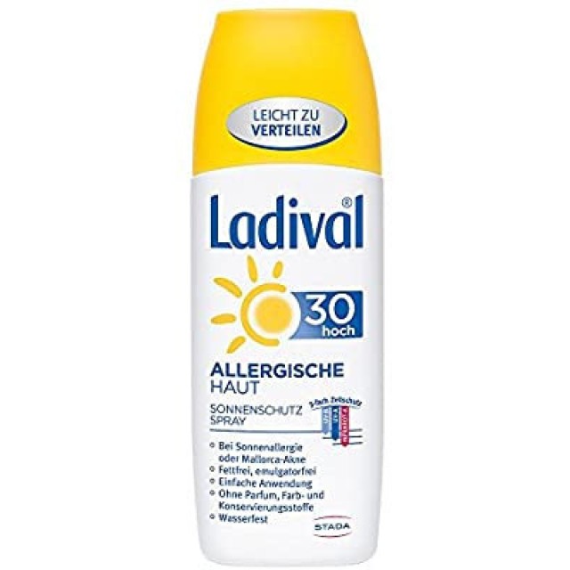 LADIVAL SPREJ ZA KOŽU SKLONU ALERGIJI SPF30 150ML - Online Apoteka LADIVAL SPREJ ZA KOŽU SKLONU ALERGIJI SPF30 150ML