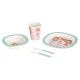 BIGBAMBOO SET ZA HRANJENJE OD BAMBUSA - FASHION GIRL (5 DELOVA)