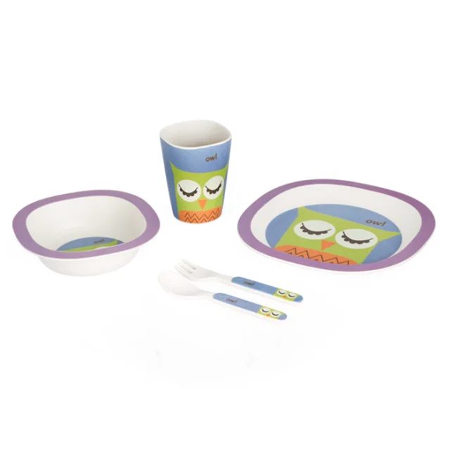 BIGBAMBOO SET ZA HRANJENJE OD BAMBUSA - SOVICA (5 DELOVA) - Online Apoteka BIGBAMBOO SET ZA HRANJENJE OD BAMBUSA - SOVICA (5 DELOVA)