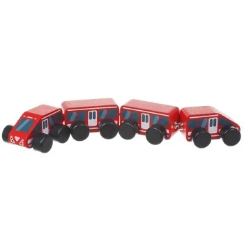 EXPRESS VOZ DRVENA IGRAČKA SA MAGNETOM - 4 ELEMENTA CUBIKA