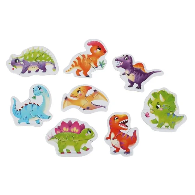 SLAGALICA DINOSAURUSI 16 ELEMENATA CUBIKA