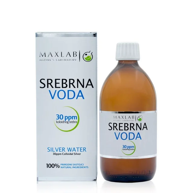 SREBRNA VODA 30ppm 500ml - Online Apoteka SREBRNA VODA 30ppm 500ml