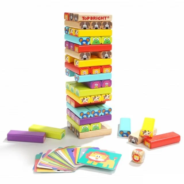 DRUŠTVENA IGRA JENGA - ŽIVOTINJE TOP BRIGHT