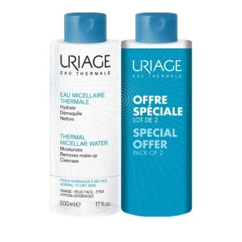 URIAGE THERMAL MICELLAR WATER BLUE 2x500ml URIAGE THERMAL MICELLAR WATER BLUE 2x500ml