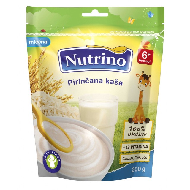 NUTRINO MLEČNA KAŠA OD PIRINČA 200G - Online Apoteka NUTRINO MLEČNA KAŠA OD PIRINČA 200G