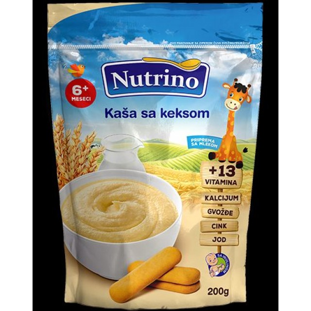 NUTRINO MLEČNA KAŠA SA KEKSOM 200G - Online Apoteka NUTRINO MLEČNA KAŠA SA KEKSOM 200G