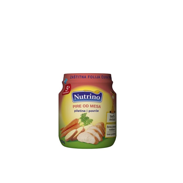 NUTRINO PIRE OD MESA PILETINA I POVRĆE 125G - Online Apoteka NUTRINO PIRE OD MESA PILETINA I POVRĆE 125G