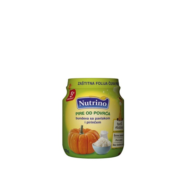 NUTRINO PIRE OD POVRĆA BUNDEVA SA PAVLAKOM I PIRINČEM 125G - Online Apoteka NUTRINO PIRE OD POVRĆA BUNDEVA SA PAVLAKOM I PIRINČEM 125G