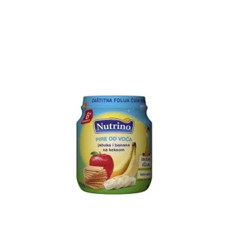 NUTRINO PIRE OD VOĆA JABUKA I BANANA SA KEKSOM 125G