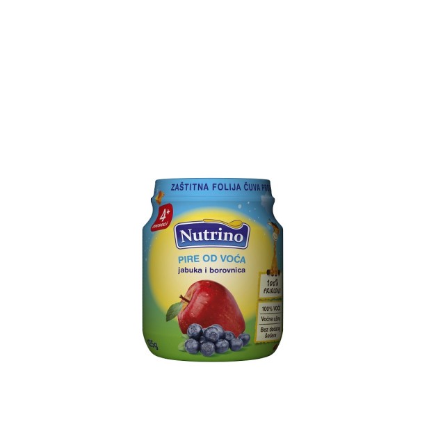 NUTRINO PIRE OD VOĆA JABUKA I BOROVNICA 125G - Online Apoteka NUTRINO PIRE OD VOĆA JABUKA I BOROVNICA 125G