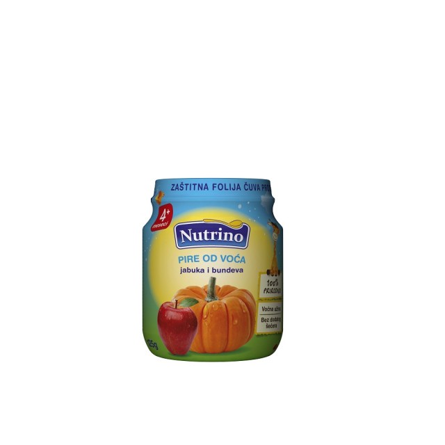 NUTRINO PIRE OD VOĆA JABUKA I BUNDEVA 125G - Online Apoteka NUTRINO PIRE OD VOĆA JABUKA I BUNDEVA 125G