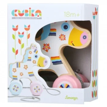 CUBIKA DRVENA IGRAČKA NA POVLAČENJE - KONJIĆ