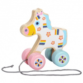 CUBIKA DRVENA IGRAČKA NA POVLAČENJE - KONJIĆ