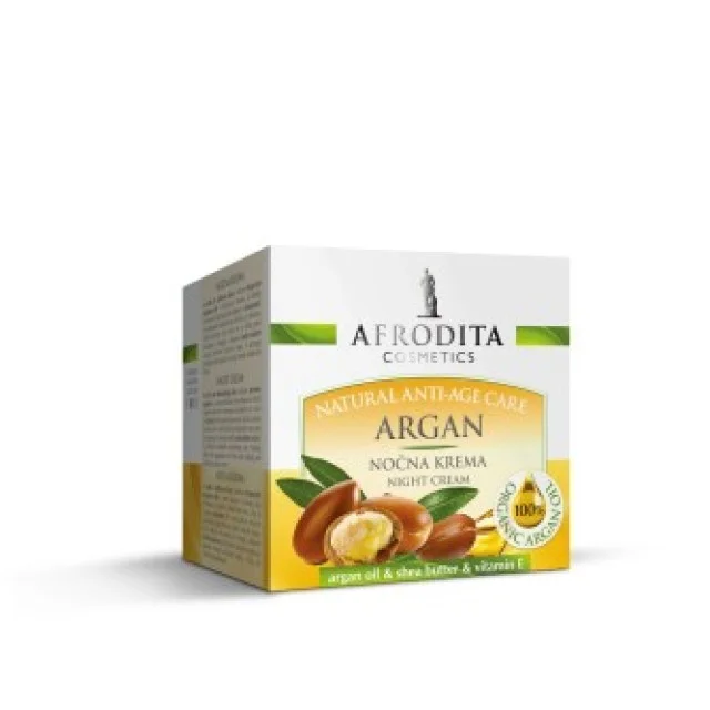 AFRODITA NATURAL ANTI-AGE CARE ARGAN NOĆNA KREMA - Online Apoteka AFRODITA NATURAL ANTI-AGE CARE ARGAN NOĆNA KREMA