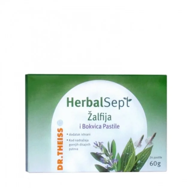 HERBALSEPT ŽALFIJA I BOKVICA PASTILE - Online Apoteka HERBALSEPT ŽALFIJA I BOKVICA PASTILE