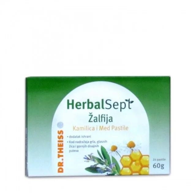 HERBALSEPT ŽALFIJA I KAMILICA PASTILE - Online Apoteka HERBALSEPT ŽALFIJA I KAMILICA PASTILE