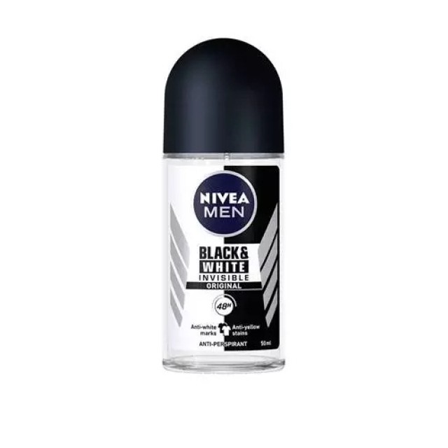 NIVEA MEN BLACK & WHITE INVISIBLE ORIGINAL ROLL ON - Online Apoteka NIVEA MEN BLACK & WHITE INVISIBLE ORIGINAL ROLL ON