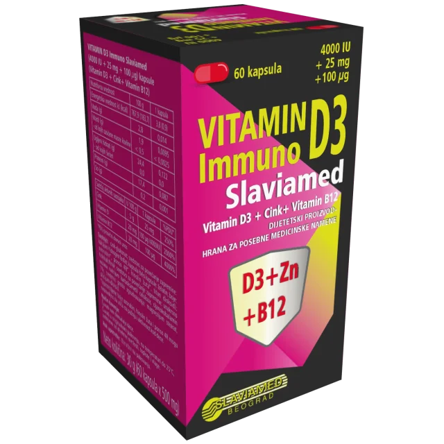 VITAMIN D3 IMMUNO SLAVIAMED 60 KAPSULA