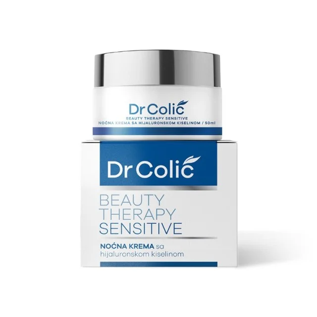 DR COLIĆ NOĆNA KREMA SA HIJALURONSKOM KISELINOM BEAUTY THERAPY SENSITIVE - Online Apoteka DR COLIĆ NOĆNA KREMA SA HIJALURONSKOM KISELINOM BEAUTY THERAPY SENSITIVE