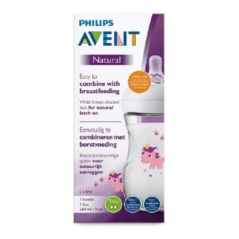 AVENT FLAŠICA NATURAL UNICORN DESIGN 260ML