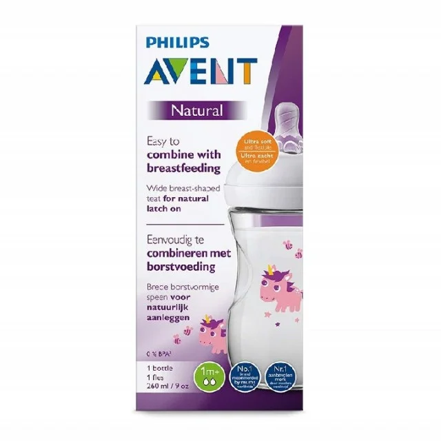 AVENT FLAŠICA NATURAL UNICORN DESIGN 260ML