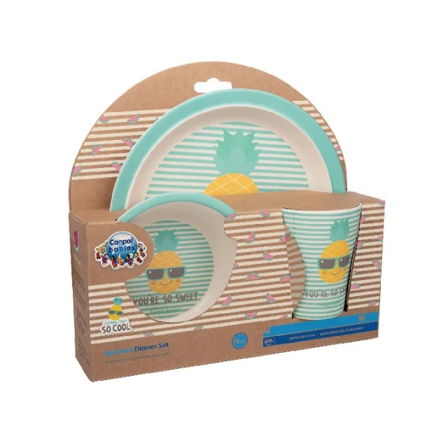 CANPOL BABIES BAMBOO SET ZA HRANJENJE (3 DELA) - SO COLL
