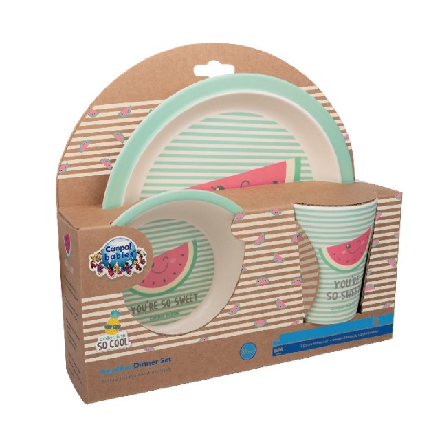 CANPOL BABIES BAMBOO SET ZA HRANJENJE (3 DELA) - SO COLL