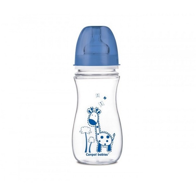 CANPOL BABY FLAŠICA ŠIROKI VRAT ANTIKOLIK EASY START - COLORFUL ANIMALS 300ML - PLAVA - Online Apoteka CANPOL BABY FLAŠICA ŠIROKI VRAT ANTIKOLIK EASY START - COLORFUL ANIMALS 300ML - PLAVA