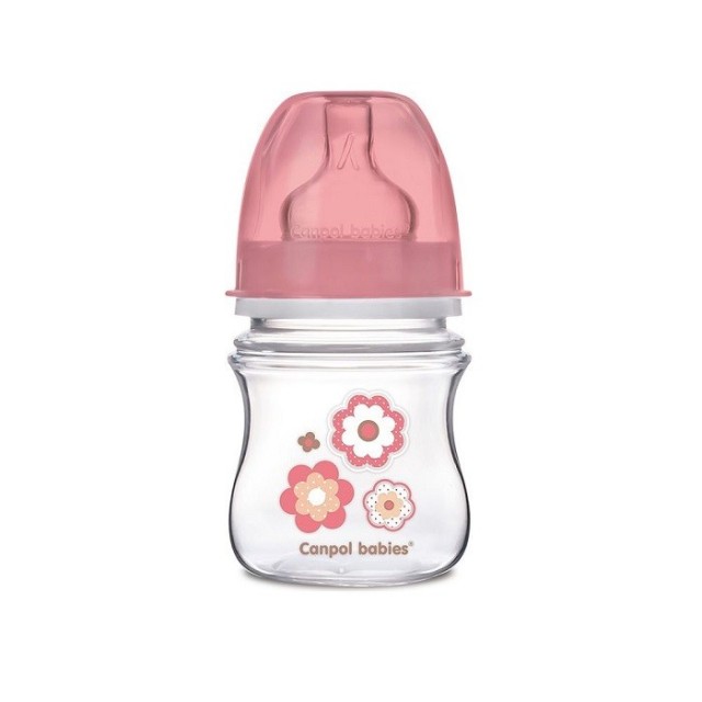 CANPOL BABY FLAŠICA ŠIROKI VRAT ANTIKOLIK EASY START - NEWBORN BABY PINK 120ML - Online Apoteka CANPOL BABY FLAŠICA ŠIROKI VRAT ANTIKOLIK EASY START - NEWBORN BABY PINK 120ML