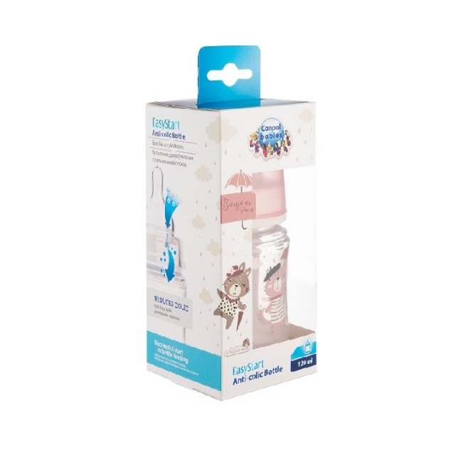 CANPOL BABY FLAŠICA ŠIROKI VRAT - BONJOUR PARIS PINK 120ML - Online Apoteka CANPOL BABY FLAŠICA ŠIROKI VRAT - BONJOUR PARIS PINK 120ML
